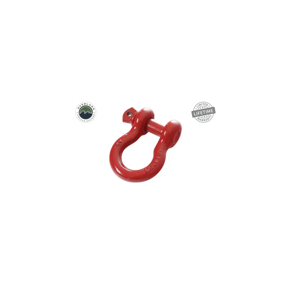 Recovery Shackle 3/4 Inch 4.75 Ton Steel Gloss Red - OVS19019904